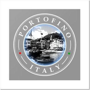 Portofino Italy - circular design Posters and Art